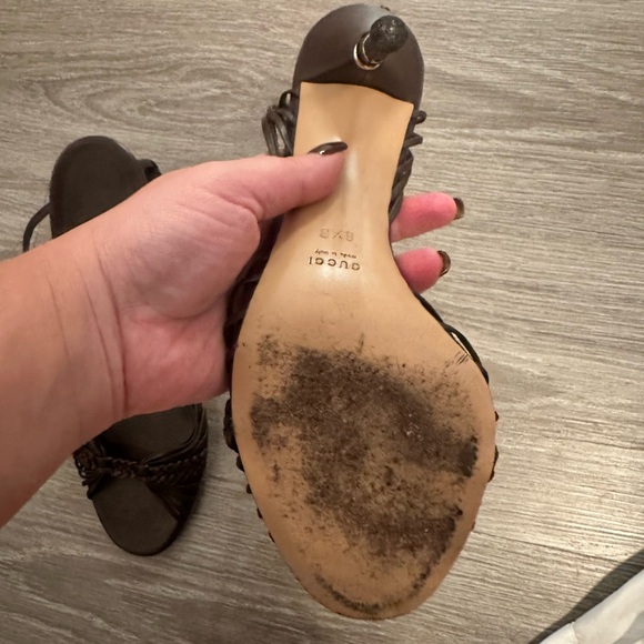 VINTAGE Gucci Bamboo heels size 8.5 - Picture 4 of 7